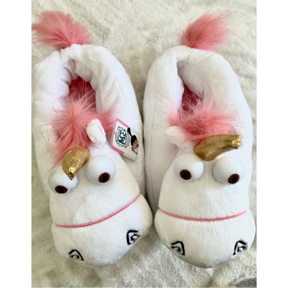 Despicable Me white and pink Unicorn Slippers